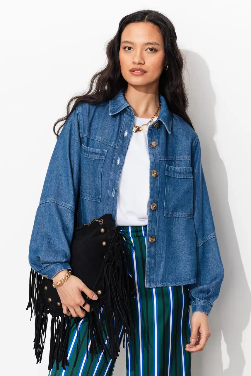 Veste surchemise en lyocell