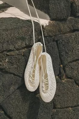 Braided effect ballet flats