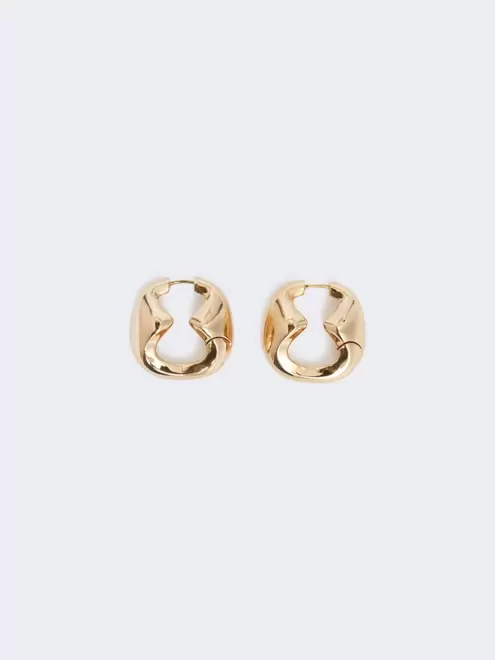 Bold metallic earrings - BRONZE