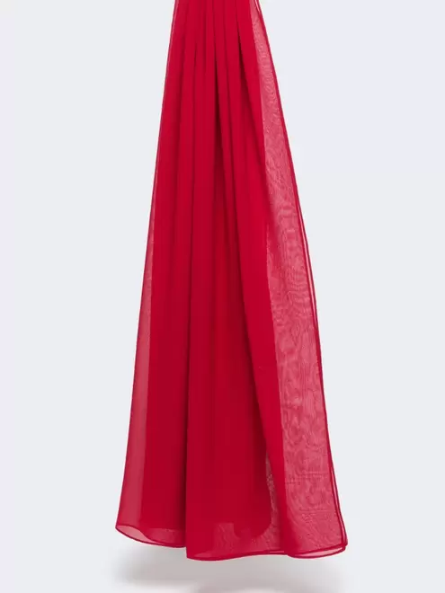 Silk georgette stole - GERANIUM