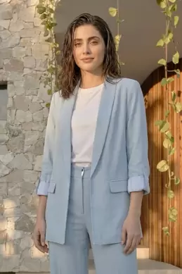 BLAZER FLUIDE À REVERS