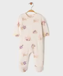 Pyjama dors-bien à pont-dos en jersey de coton imprimé bébé