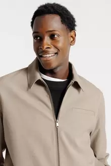 Veste col chemise zippée