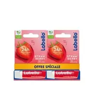Labello Pack 2 Baumes à Lèvres Fruity Shine Fraise 4.8g