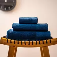 A3 HOME Caramela pack 3 serviettes de bain - Bleu marine