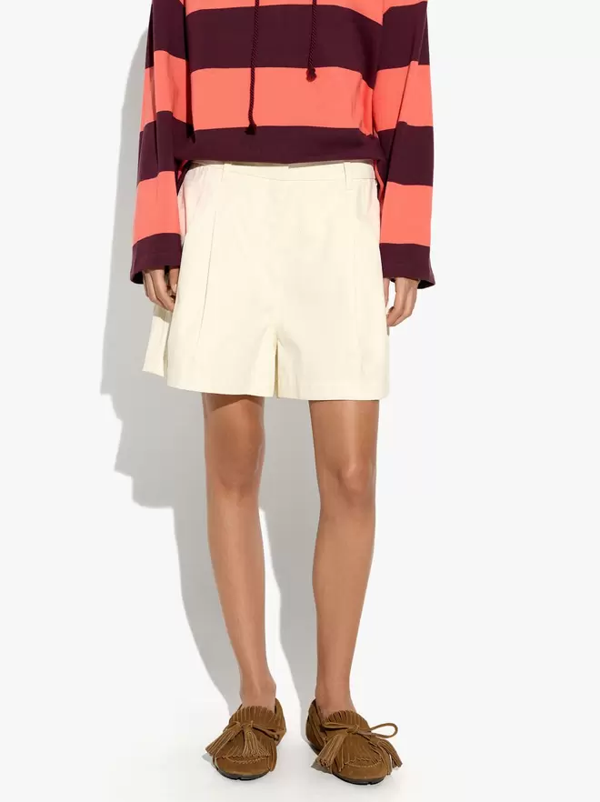Shorts avec plis 100% coton