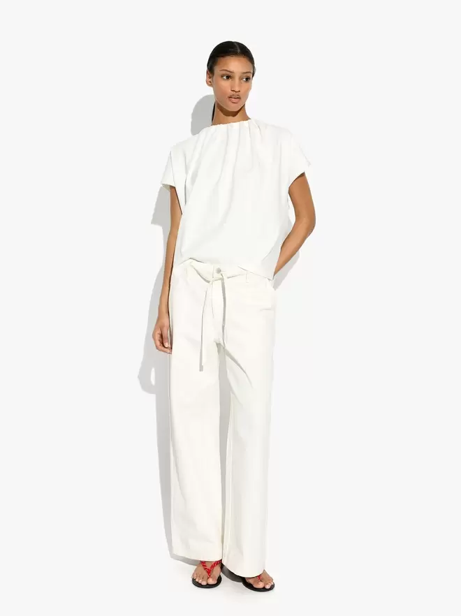 Blouse avec plis 100% coton