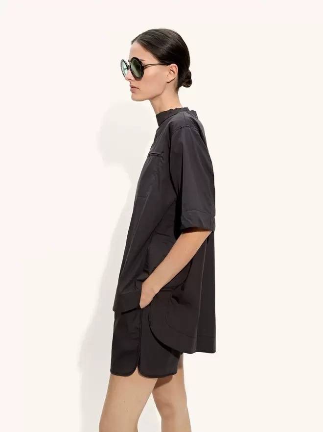 Shorts avec mélange de soie et de coton