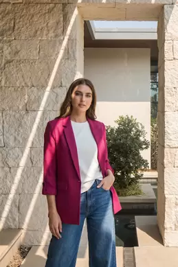 BLAZER STRUCTURÉ À MANCHES RETROUSSÉES
