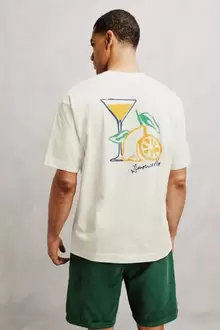 Tee shirt imprimé devant dos cocktail