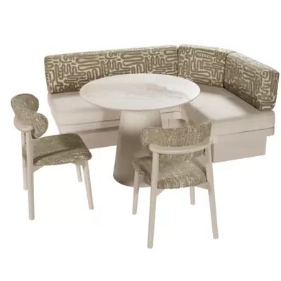 ORKIDE TABLE RONDE +CORNER +2 CHAISES