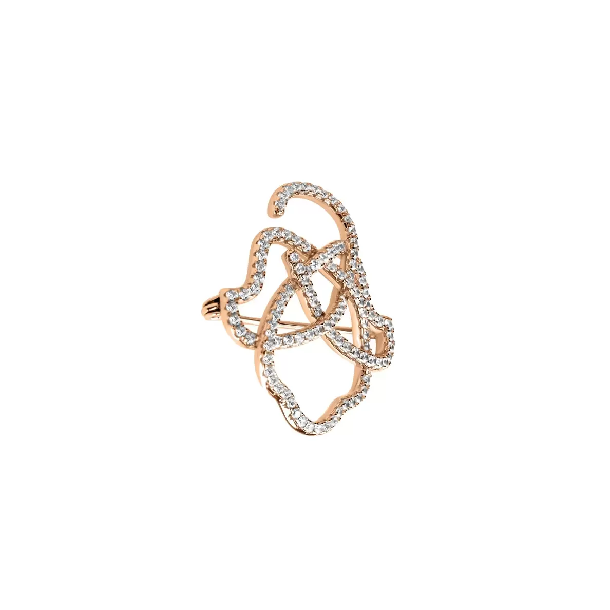 Broche khmissa Excellence Argent 925 R.Gold