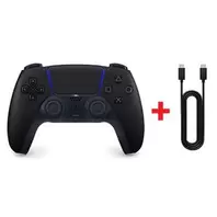 Sony Manette PS5 officielle DualSense, Sans fil - Bluetooth, Batterie rechargeable + Câble USB-C - Midnight Black