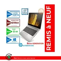 Hp Pc Portable Elitebook 840 G5 8éme Gén-core I5-8 Go-256 Go SSD- Remis À Neuf
