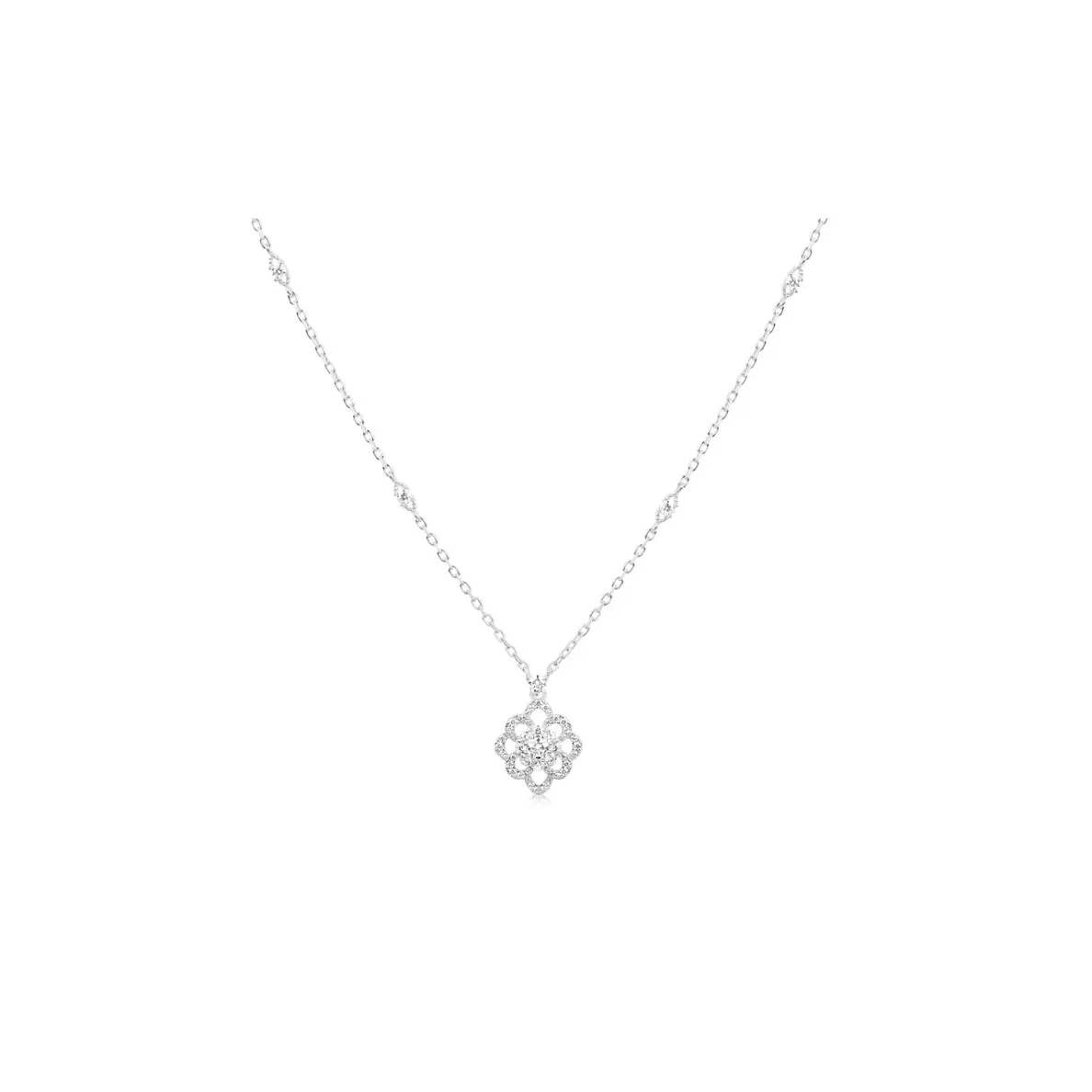 Collier flower Excellence Argent 925 Rh