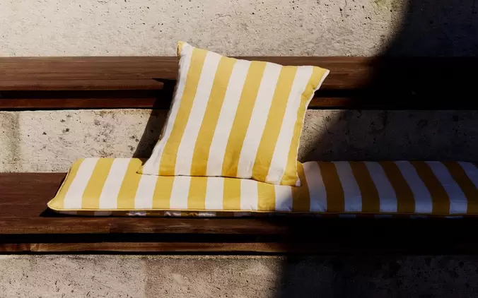 COUSSINS DE BANQUETTE RAYÉS