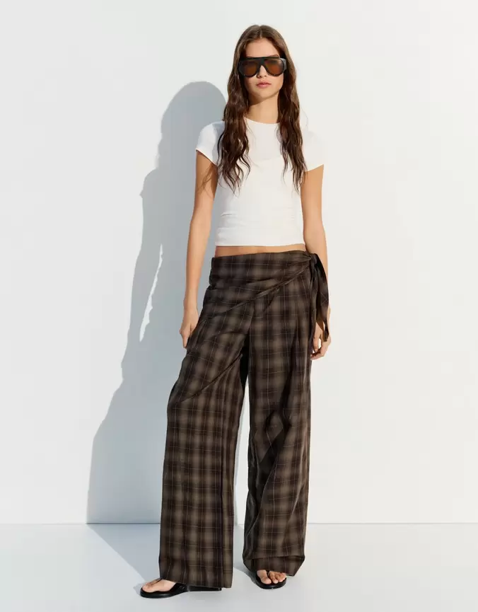 Pantalon à pinces foulard