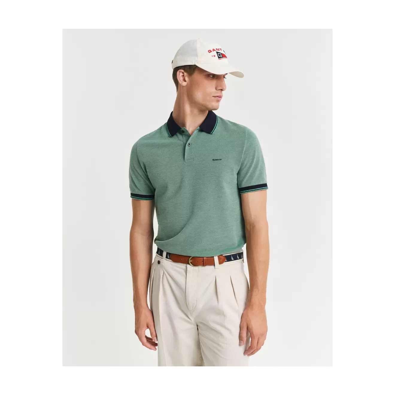 Polo en coton Oxford piqué quadricolore