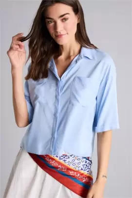 Chemise boxy à manches courtes