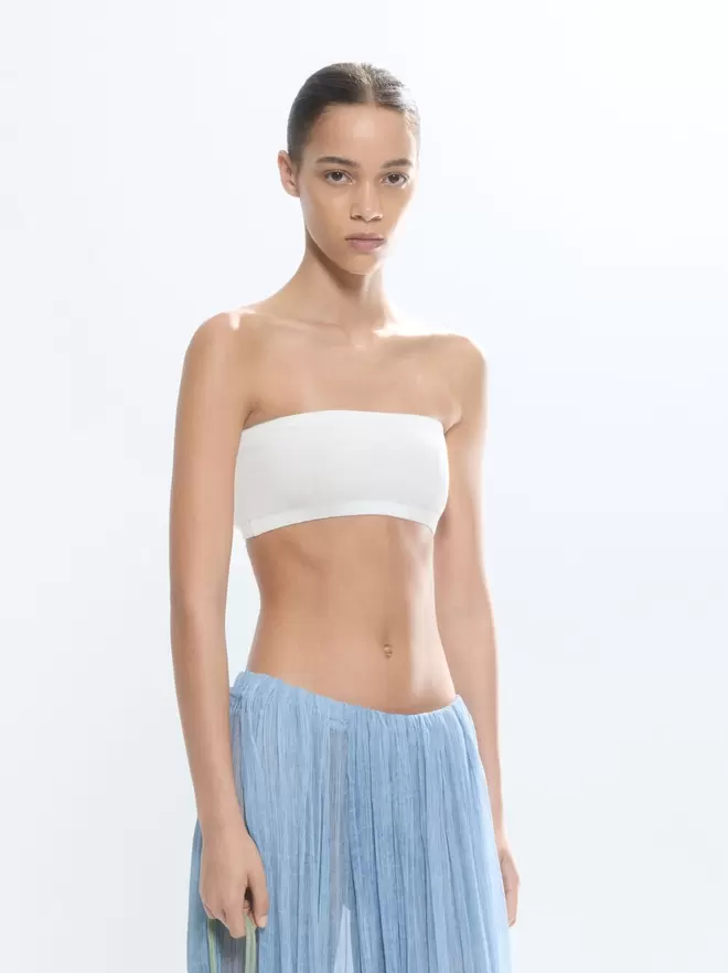 Top bandeau en maille