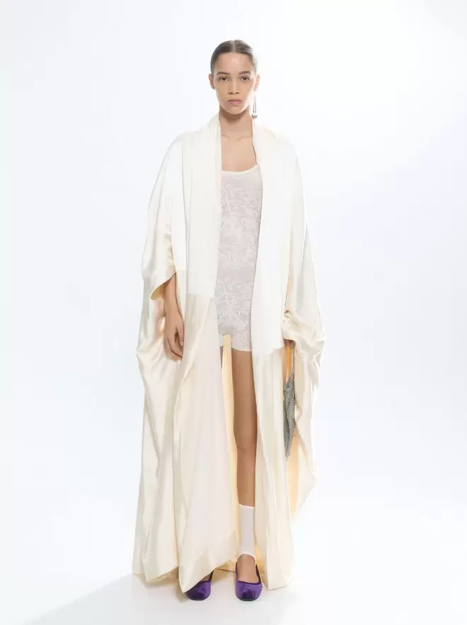 Kimono long satiné