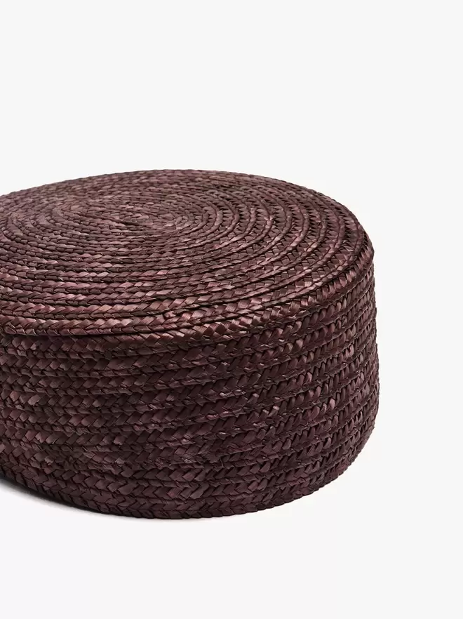 Chapeau pillbox effet paille