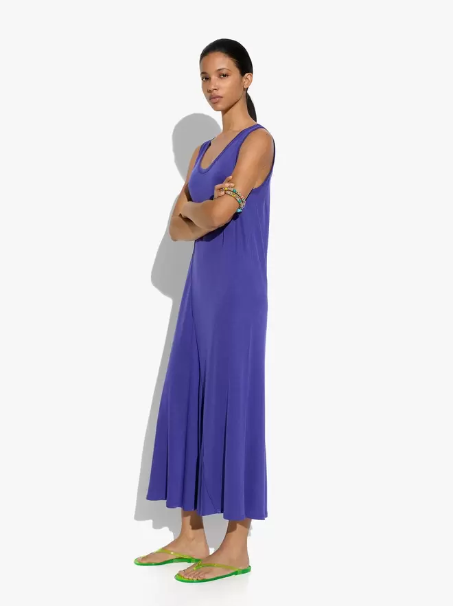 Robe longue avec liocell lisse