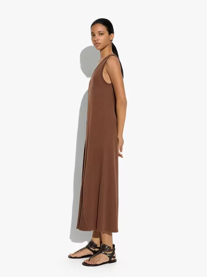 Robe longue avec liocell lisse