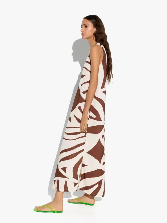 Robe longue avec imprimé