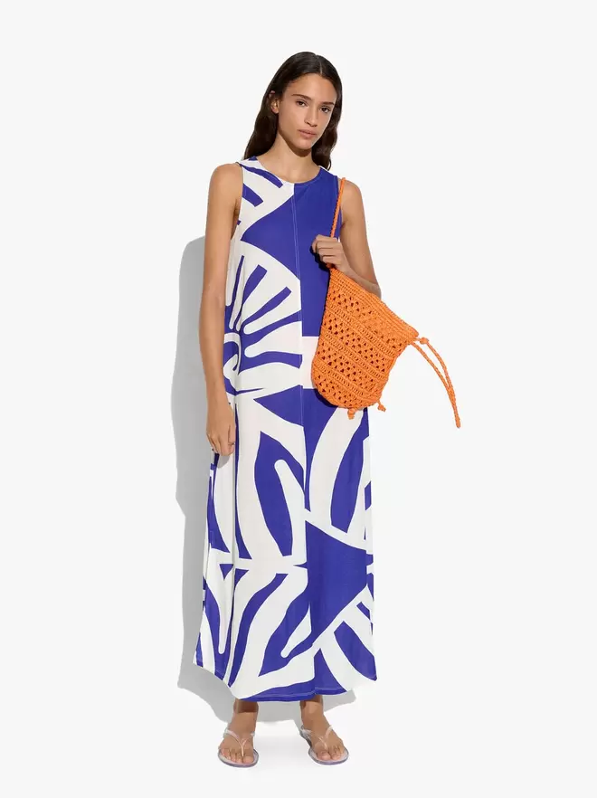 Robe longue avec imprimé
