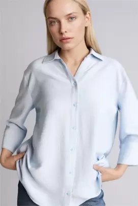 Chemise en lin à manches longues Coupe décontractée