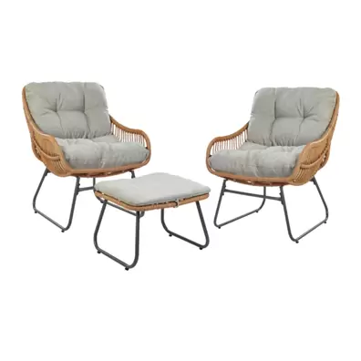 PALM 2 CHAISES+2POSES PIEDS+TABLE D’APPOINT