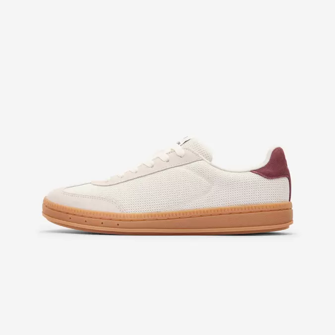 Baskets PLAYER T MESH femme, blanc bordeaux