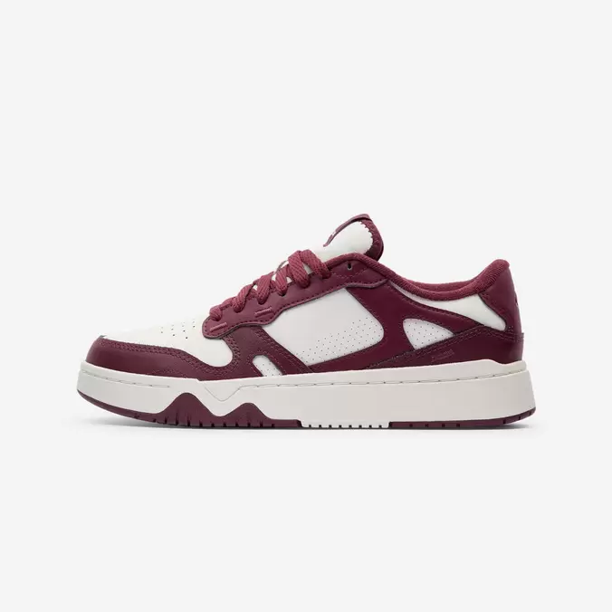 Baskets en cuir CJ80 femme blanc et bordeaux
