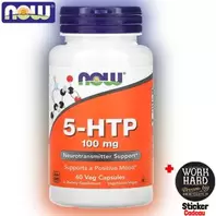Now Foods 5-HTP, 100 mg, 60 capsules Favorise la bonne humeur+sticker cadeau