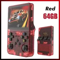 Console de Jeu Portable R36S Rétro – 64 Go – Écran IPS 3.5" HD – Système Linux – Plus de 21 000 Jeux Intégrés – Quad-Core – Batterie Longue Durée – Émulateurs Multiplateformes