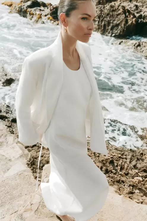 100% linen midi dress
