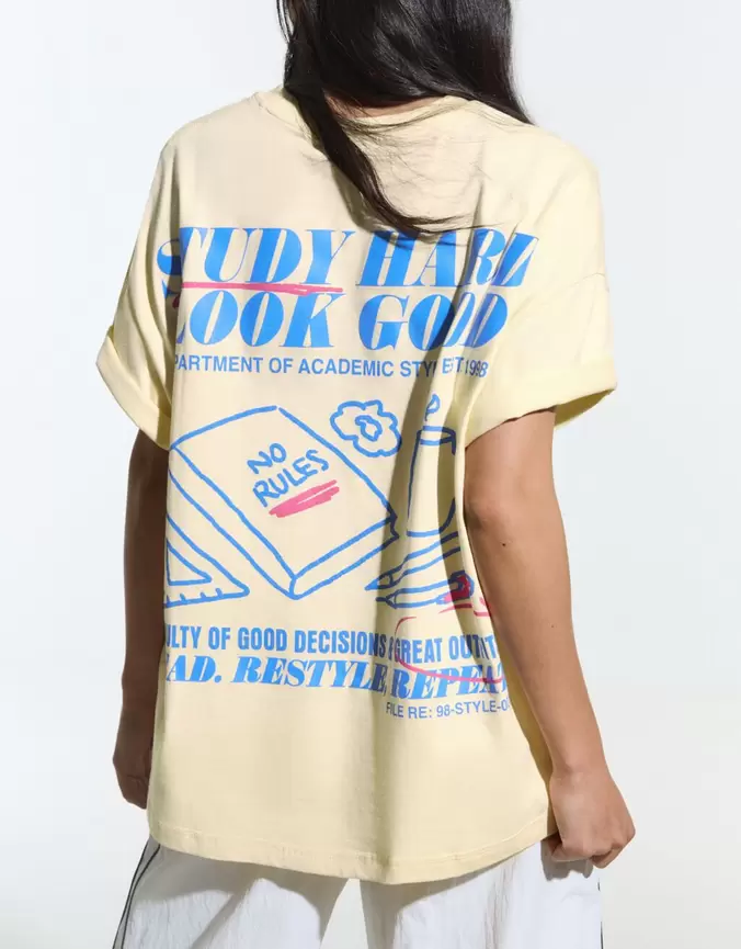 T-shirt manches courtes oversize imprimé