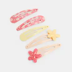 Barrettes à cheveux fleurs rose fille