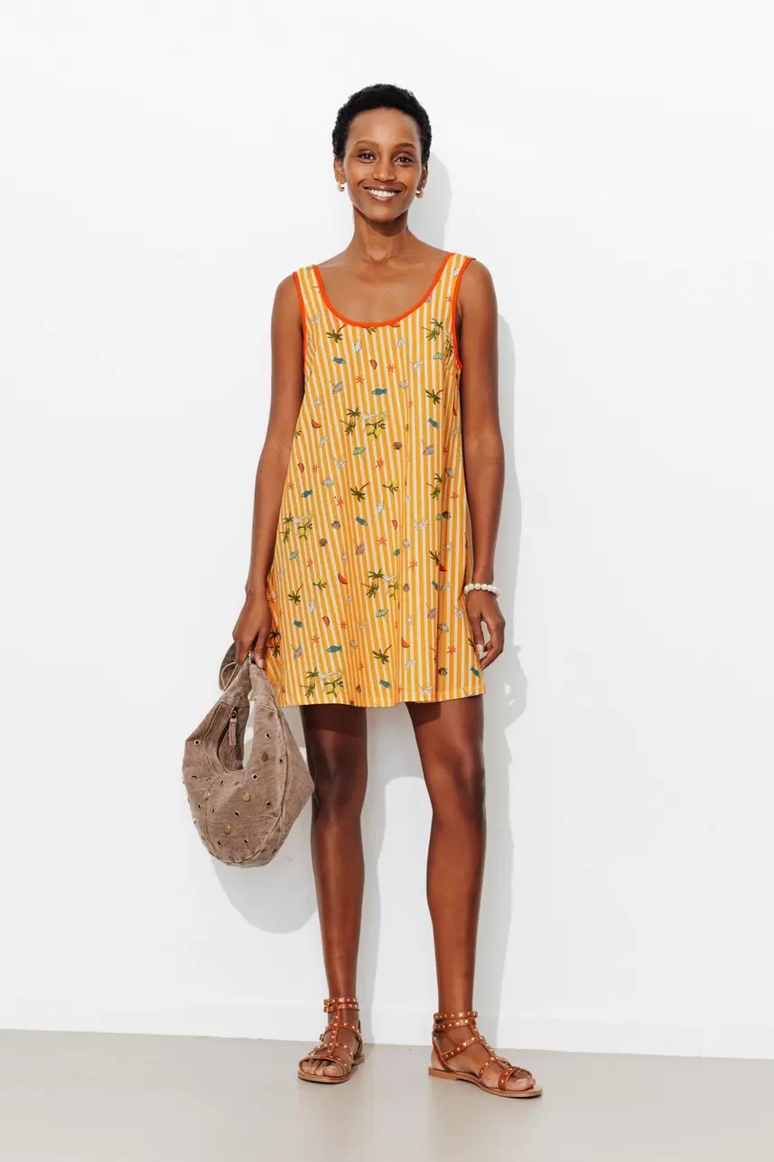 Robe courte imprimée Femme