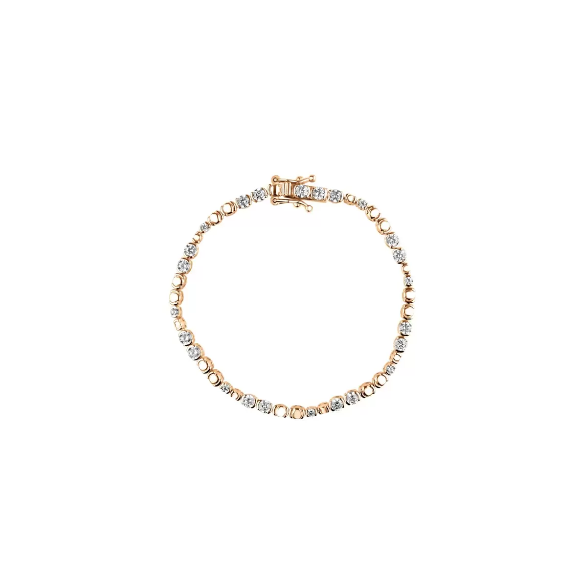 Gourmette rivière Excellence Argent 925 R.Gold