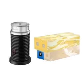 Pack Aeroccino noir + 40 Capsules Vertuo
