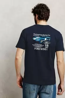 Tee shirt imprimé devant dos licence Ford GT40