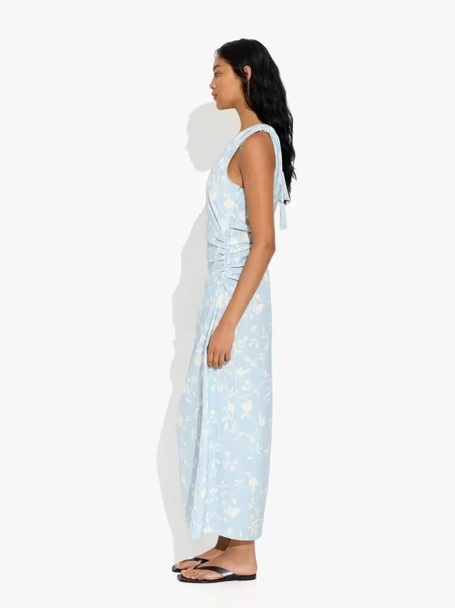 Robe asymétrique imprimée floral