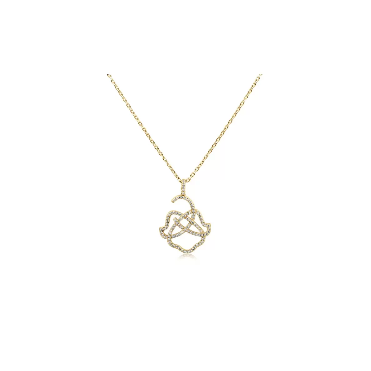 Pendentif Khmissa Excellence Plaqué Or 18K 3Mic