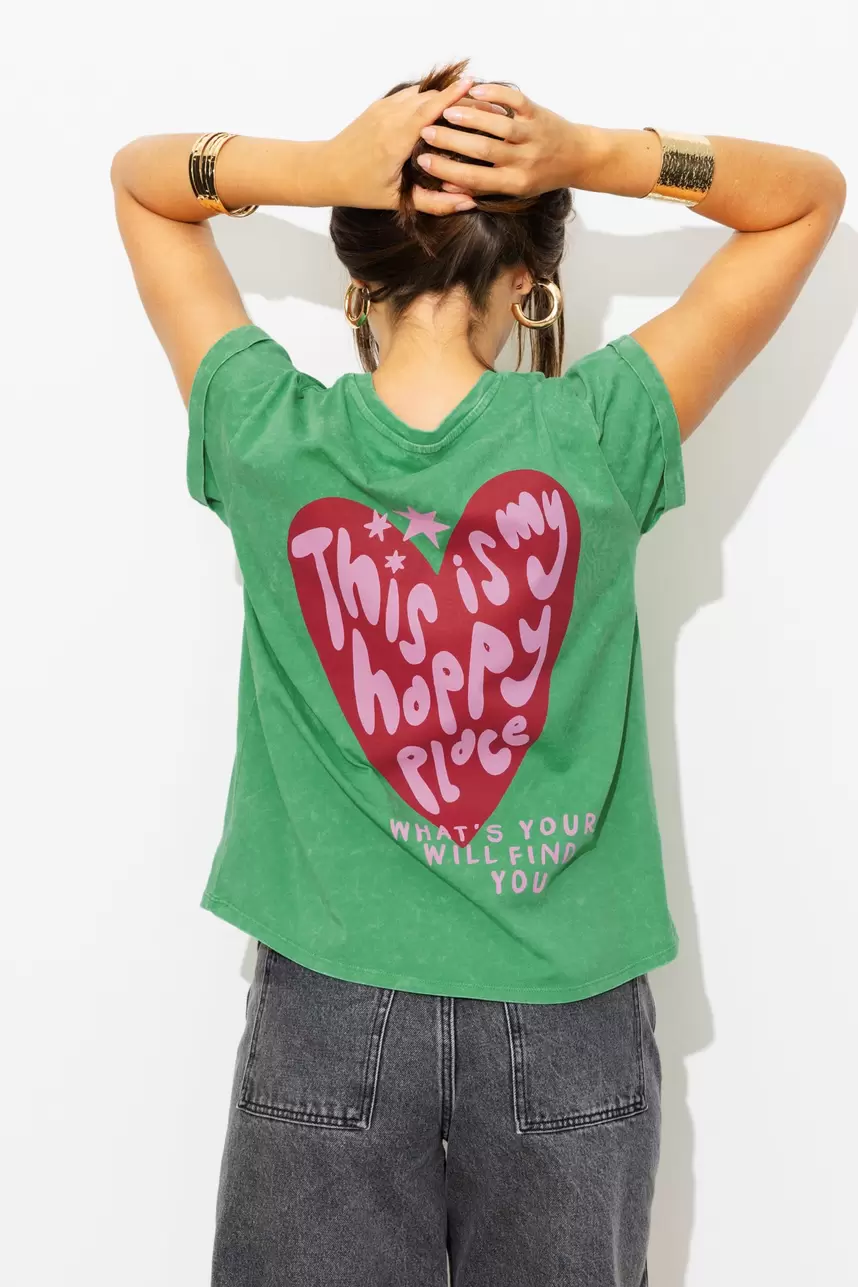 T-shirt à message coeur Femme