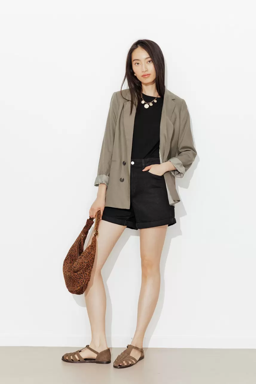 Short en toile Femme