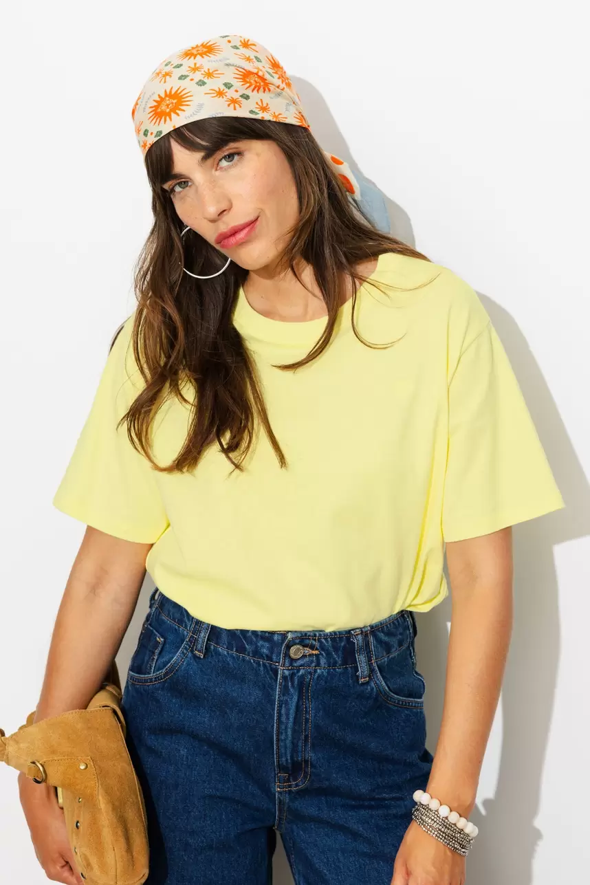 T-shirt basique col rond Femme