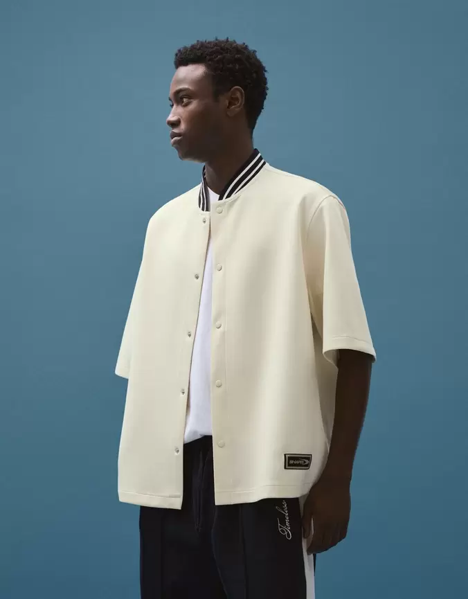 Chemise à manches courtes Boxy fit imprimée