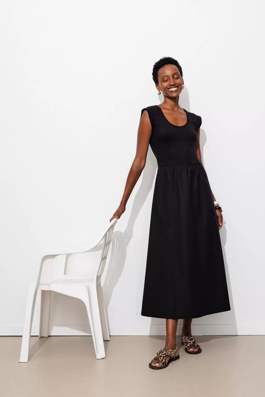 Robe-débardeur unie Femme